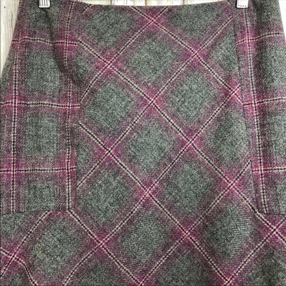 Talbots Skirt Gray Wool Blend Lined Size 8 - Picture 2 of 8